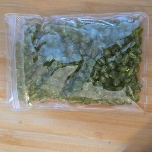 200pcs. Peridot Rounded Chip beads